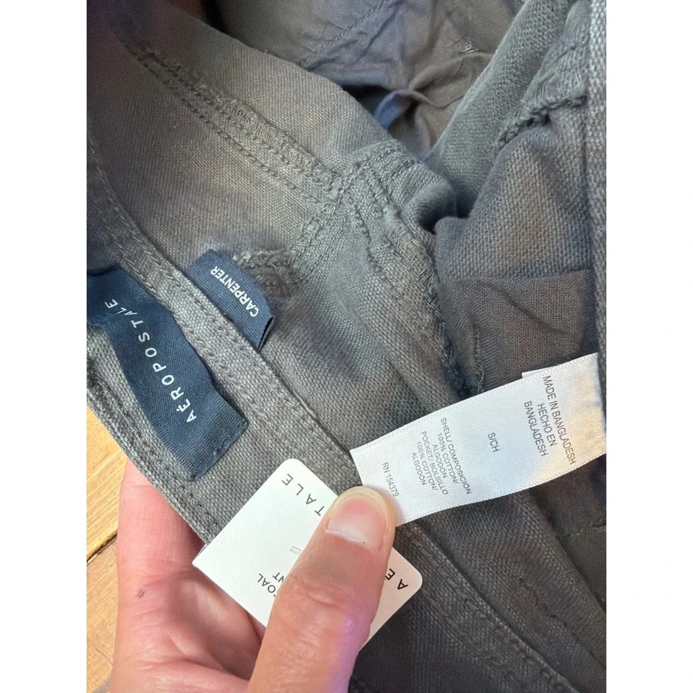 Aeropostale Carpenter Pant Mens Small (32x30) Charcoal Gray Utility Workwear NEW